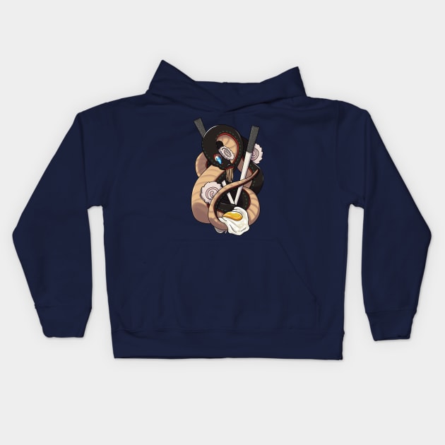 Oodles of Noodles Kids Hoodie by Pyrospin